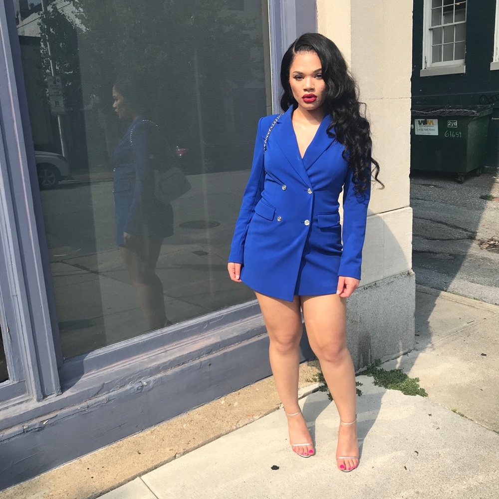 Calvin Klein Royal Blue Blazer Dress